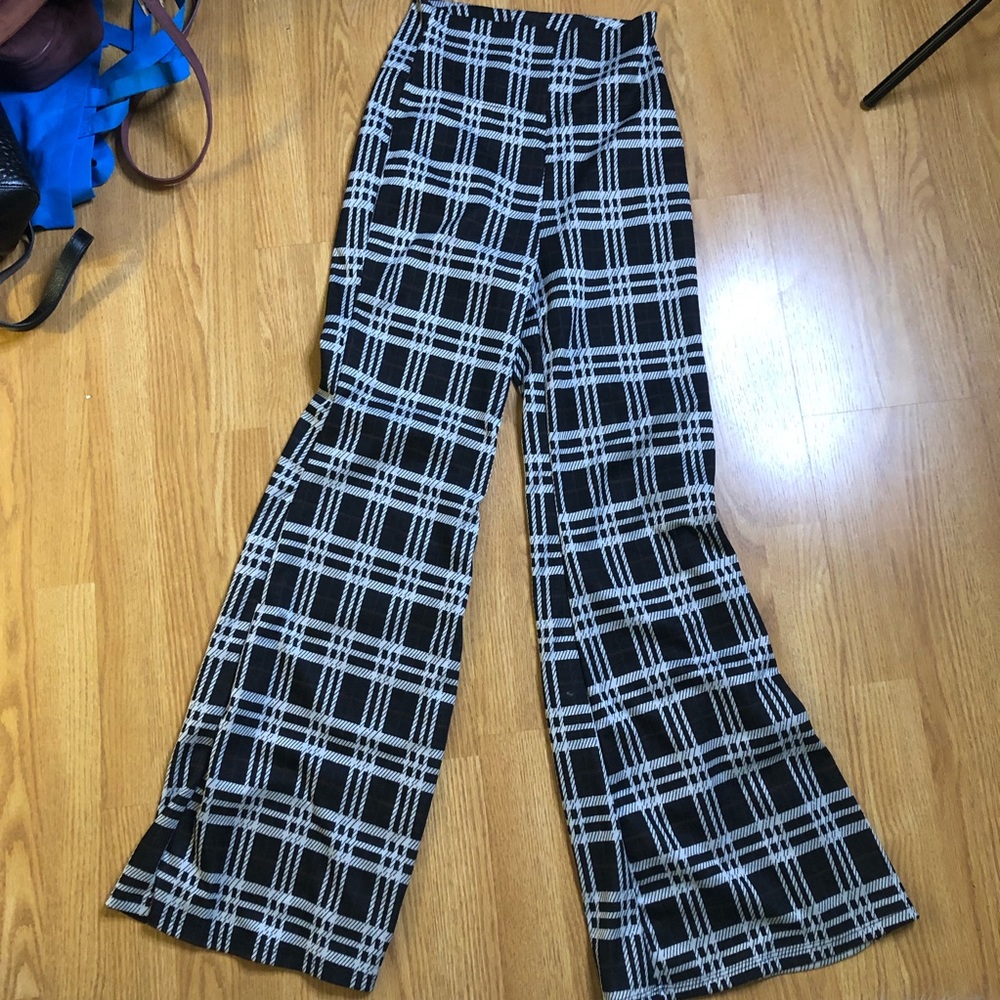 Plaid pants bamboo cotton. Worn once